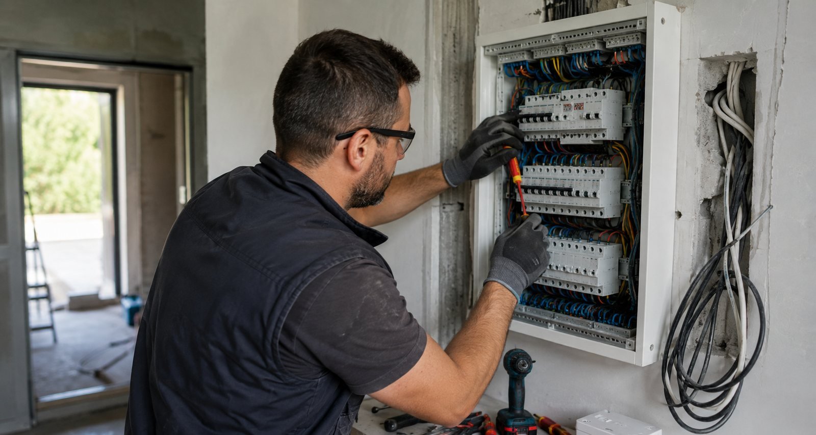 Moderne Elektroinstallation — Unterverteilung und Verkabelung fachgerecht ausgeführt